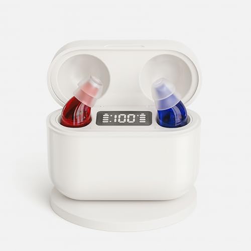 Image of Aika AG-7912 16 Channel CIC Rechargeable Digital Hearing Aid Sound Amplifier Machine for Deaf with Smart LED Display, Technology, Auto Noise Reduction (For Both Ear, with Dry Kit and 1 Year Warranty)