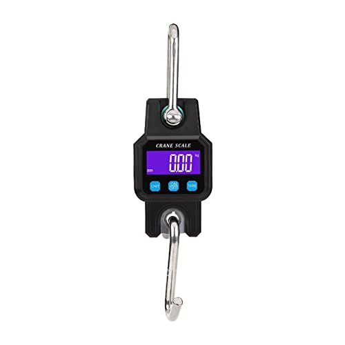 Bilancia Per Gru, Portatile Piccola Gru Industriale Bilancia 300kg/50g Digitale Elettronica Di Caccia Bilancia Ricaricabile Bilancia Da Pesca A Doppia Precisione,Forte Affidabilità(Noir