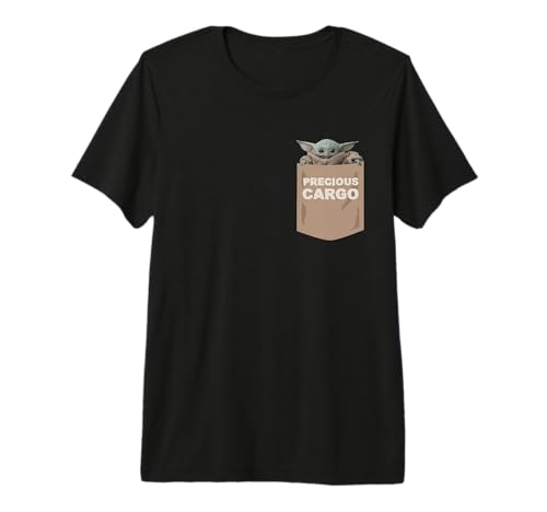Image of Star Wars The Mandalorian Grogu Precious Cargo Pocket Print Premium T-Shirt