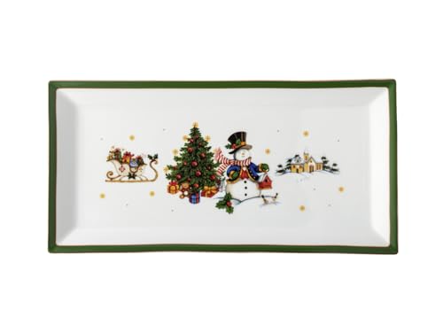 Hutschenreuther Happy Wintertime H. Wintertime Green Square Plate 36 cm Hutschenreuther Happy Wintertime H. Wintertime Green Square Plate 36 cm