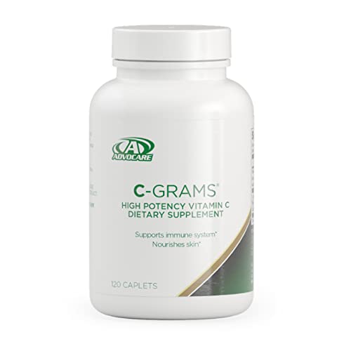 AdvoCare C-Grams - High Potency Vitamin C Dietary Supplement - Vitamins for Immune Support - Immunity Supplement - Vitamin C Pills - for Anxtioxidant Support & Heart Health - 120 Caplets