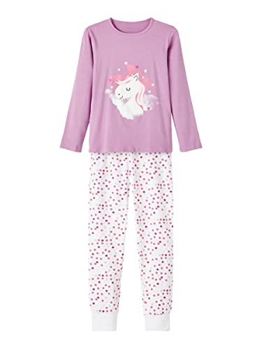 NAME IT Mädchen Nkfnightset Real Teal Unicorn Noos Pajama Set, Smoky...