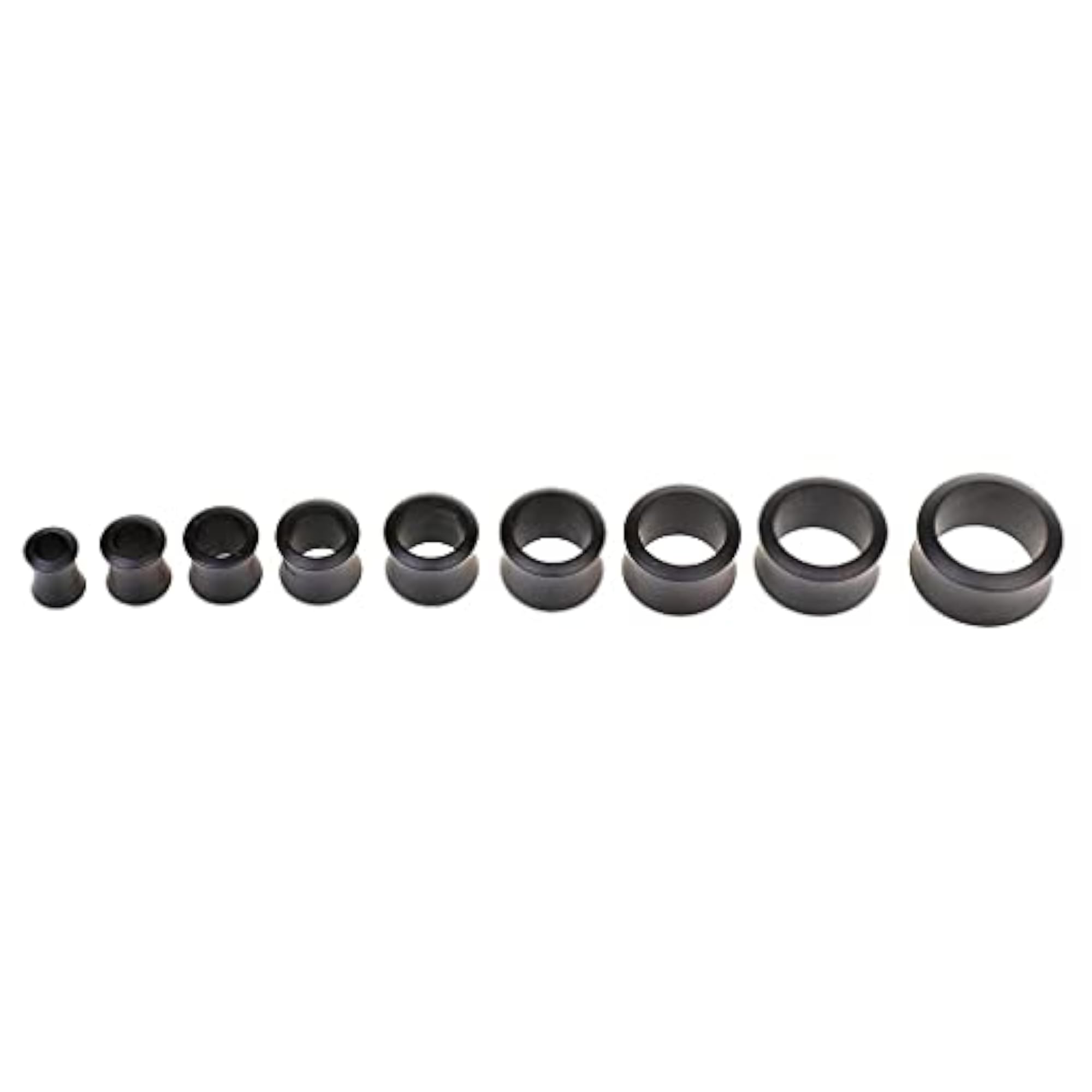 Wooden Hollow Ear Plug Tunnel Expanders, Black 8mm