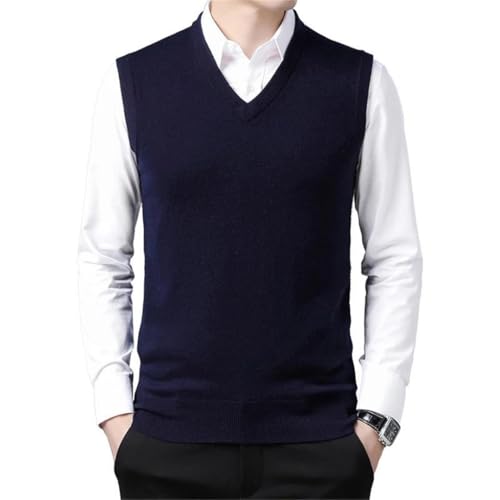 Men Wool Knit Vest Basic Sweater Sleeveless For V Neck Solid Casual Tank2