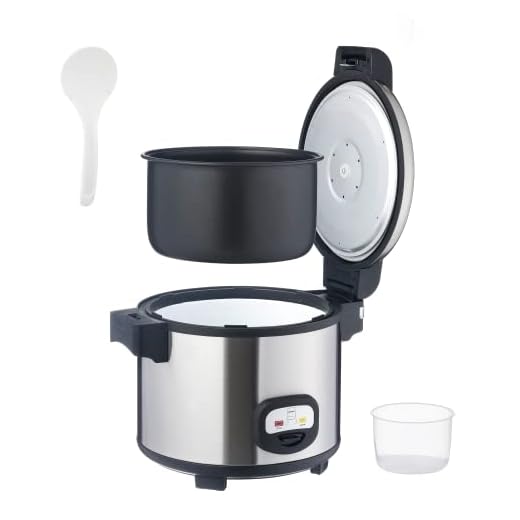 Metro Professional Cuociriso GRC1950, acciaio inox, 12 litri, 1950 W, funzione scaldavivande rivestimento antiaderente, 30 porzioni in 45 minuti, argento