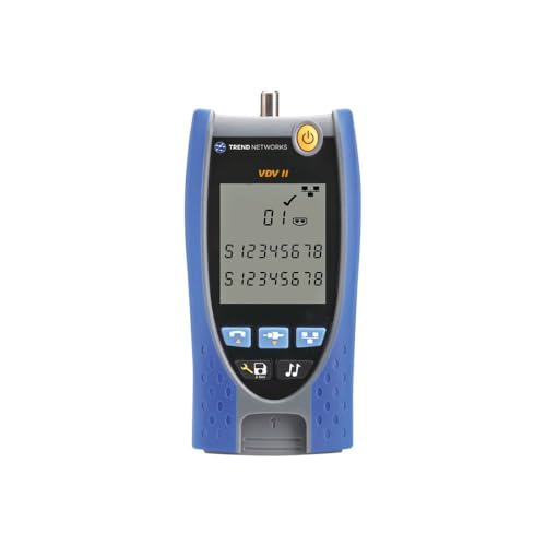 TREND Networks | R158007 | VDV II Basis | Cloud Connected | Sprach-, Daten- und Videokabelüberprüfung | Verdrahtungstester | RJ45 (DATEN), RJ11/RJ12 (SPRACHE), Koax/F-Type (VIDEO) | Verdrahtungsplan