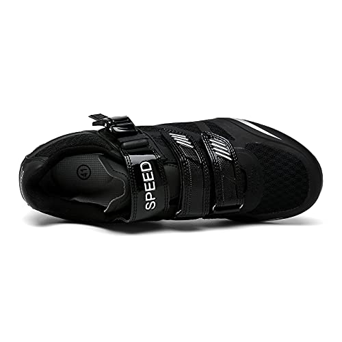 Image of MTB Cycling Mountain Bike Shoes, Indoor Cycling Shoe with Ratchet Buckle for Biking Riding Compatible with SPD Cleats