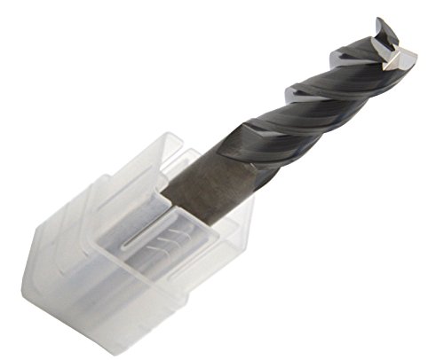 Wokesi 12mm Cutting Diameter,Special Square End Mill for Aluminium Copper Alloys Graphite,HRC55,3Flutes,Uncoated (Bright),Solid Carbide,CNC Lathe Router Bits Cutter Milling Tools (12mm 3Flutes HRC55)