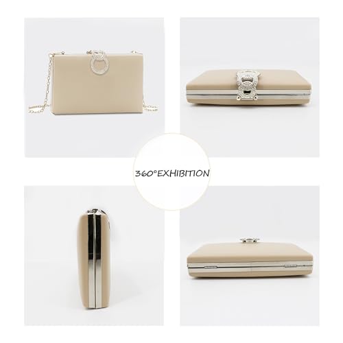 Image of Clutch Purse for Women, Evening Bag with Removable Chain Strap Elegant Handbag for Wedding /Prom /Cocktail /Party