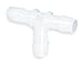 Eldon James T0-10HDPE High Density Polyethylene Equal Barb Tee, 5/8" Hose Barb (Pack of 10)