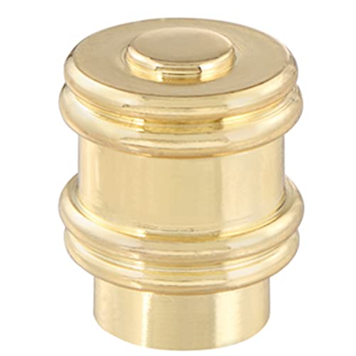 Image of Aspen Creative 24030-11, Bumped Cylinder Finial for Lamp Shade, Steel in Brass Plated Finish, 1-1 /4 inch Height (1 Pack)
