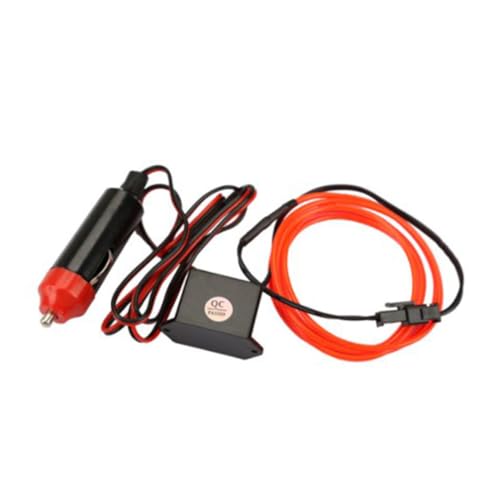 VINTORKY Car Decoration Led Strip Lights Red Cold Light Bar 1m El Wire Rope Tube Light Line for DIY