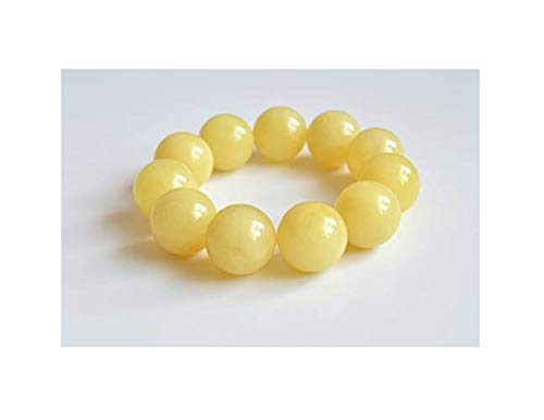 Royal White Amber Bracelet, Natural Baltic Amber Bracelet, Exclusive Beaded Amber Bracelet, Handmade Amber, 79 g 24 mm