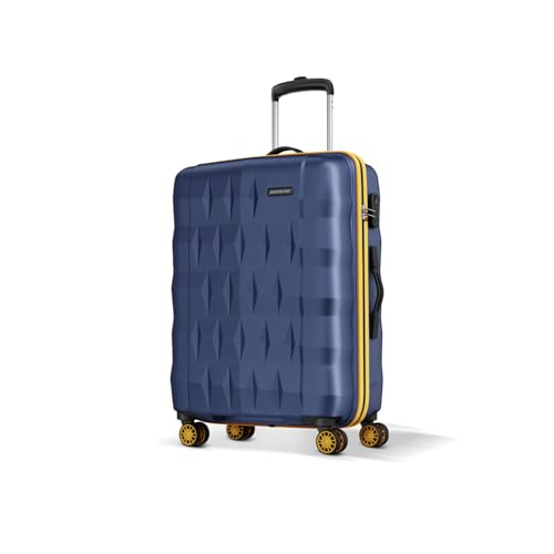 Image of Aristocrat Comet Check-in Trolley Bag 66cm | Medium | Hard Luggage| Smooth 8-Wheel Suitcase| Combination Lock with Sturdy Zipper | Full Fabric Convipack | 3-Year International Warranty (Blue)