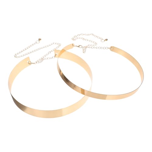 2Pcs Metal Waist Chain for Women Versatile Gold Dress Belt Adjustable Waistband Accessories for Party Dresses and Casual Outfits