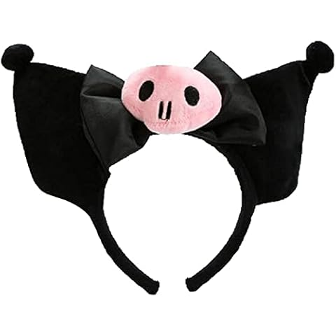 I3C Kuromi Hairpin Ear Headband Kuromi Cosplay Girls Costume Cosplay Christmas Melody Plush Hairband Gift Cover