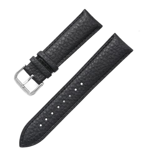 Bracelet de montre en cuir litchi 20mm idéal pour sublimer vos tenues de bureau