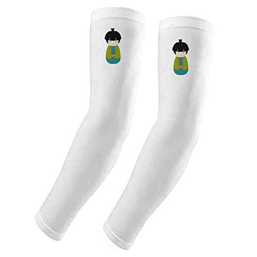 Kimono vert poupée art Japon manchons de gants au design raffiné