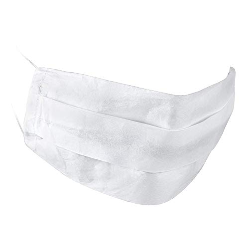 – wiederverwendbare Stoff Mund Nasen Maske 100% Baumwolle einfarbig weiß 10 Stück