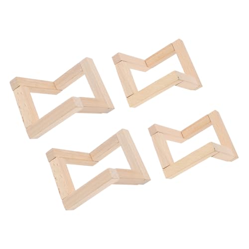 FIXOSHEE Base y Soporte De Lámpara De Luna De Madera Maciza 3d Impresión, Soporte Desmontable Para Lámpara Lunar 7,5 Cm, Juego De 4 Piezas Para Decoración Hogar, Tienda y Restaurante