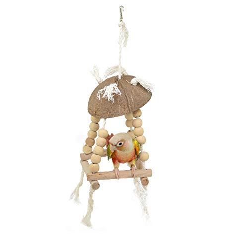 OMEM - Maison en Bois de Noix de Coco - Échelle à balançoire - Jouet d'escalade