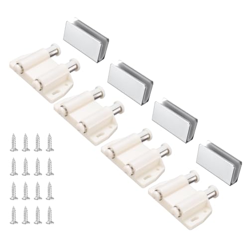 Loquet magnétique à bouton-poussoir double ouverture pour placard - 2
