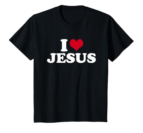 I Love Jesus I Heart Jesus T-Shirt, Youth, Black, 4T