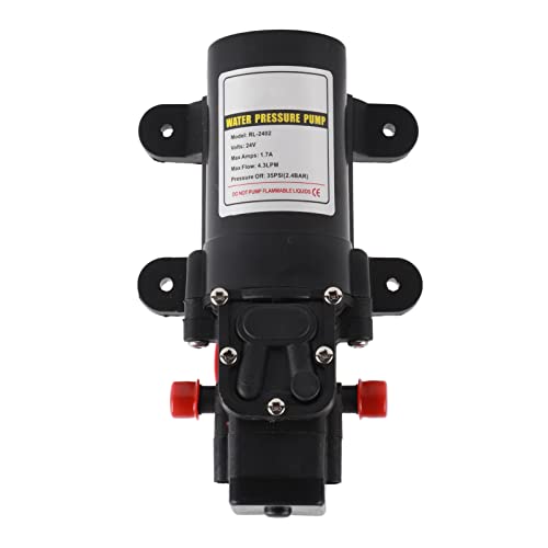 Water Pressure Diaphragm Pump Self priming High pressure Pump Outdoor Water Pressure Diaphragm Water Pump For Garden Vegetable Garden and Orchard (RL 2402 24V)