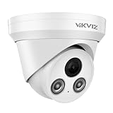 VIKVIZ 4MP PoE IP Camera Outdoor,4MP Security Network Camera with Microphone,2.8mm Lens,Smart Human and Vehicle Detection,98ft IR Night Vision,H.265+,IP67,Compatible with Hik-Vision