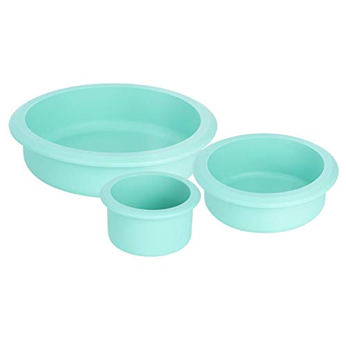 Cake Tray,3 Tier Ronde Cake Pan Set Siliconen Cake Mallen Bakplaat voor Verjaardag Bruiloft Kerstfeest - Afbeelding 6