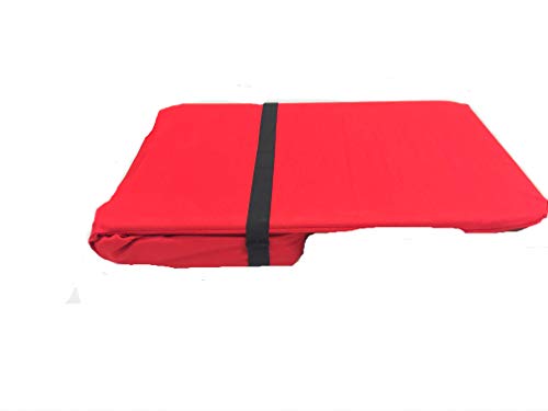 Image of Original BackJack -Made in THE USA- Folding Red Cotton Fabric Lightweight Floor Seating Chair for Gaming, Families, Parents, Daycare, Back Support, Reading, Yoga, Meditation, Dorm