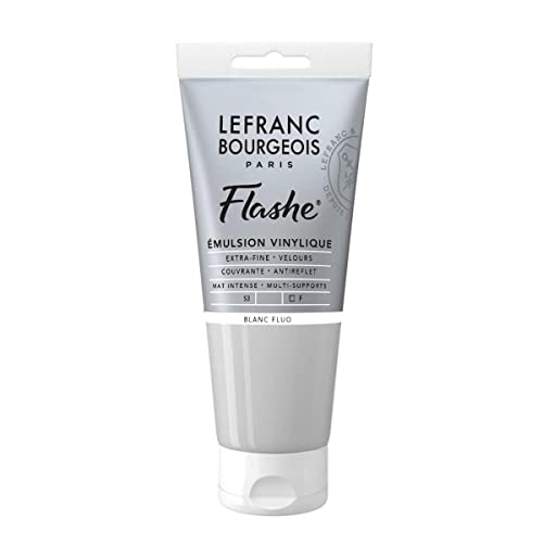 Lefranc Bourgeois Acrylic Vinyl Emulsion, Fluorescent White, 1 stück (1er Pack), 80 ml (Pack of 1)