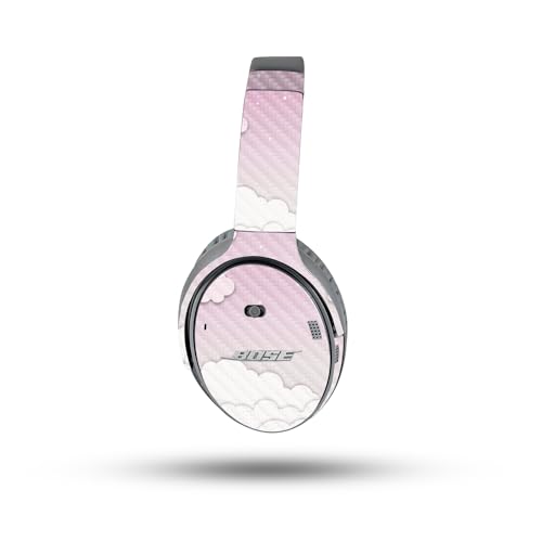 Image of MightySkins Carbon Fiber Skin Compatible with Bose QuietComfort 35 II Headphones - Baby Clouds | Protective, Durable Textured Carbon Fiber Finish | Easy to Apply