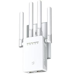 2025 WiFi Extender Signal Booster, up to 10349sq. ft, Internet Booster for Home,Longest Range Wireless Internet Repeater and Signal Amplifier Ethernet Port, Newest 6X Faster Access Point,1-Tap Setup