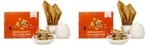 Image of Anveshan Dry Fruit Paak Holi Hmaper - 350gm | Super Healthy Holi Hamper for Gifting | Sugar Free | 100% Natural | Made Using Dates, Nuts, A2 Desi Cow Ghee (Pack of 2)