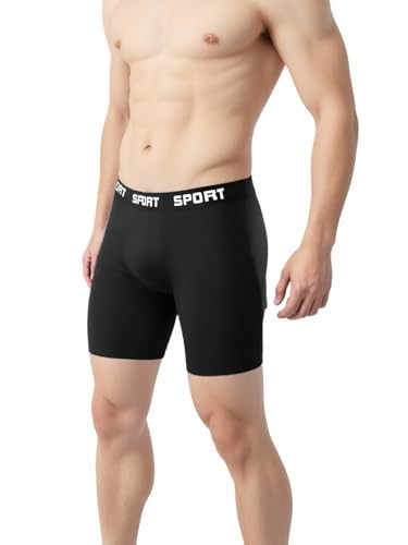 3 Pairs Mens Underwear Boxer Briefs for Men Pack Long Leg Men's Boxer Briefs Moisture-Wicking Mens Briefs Underwear Multipack4