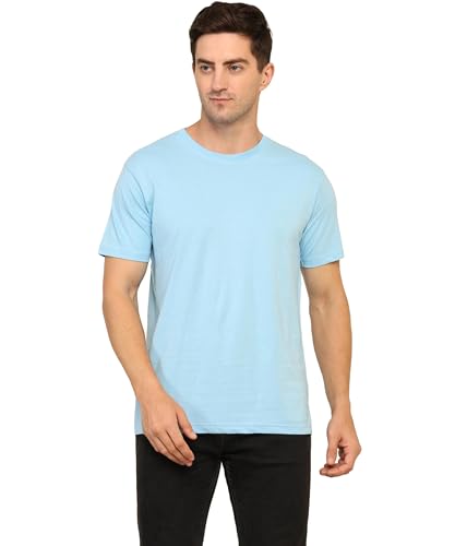 Image of Unisex Round Neck Plain T-Shirt | Combed Bio-Washed Ring Spun Cotton for Men & Women, Short Sleeves