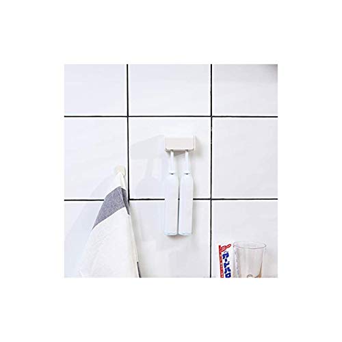 Anngy Toothbrush Holder With Cover, Dustproof Wall Mounted Self Adhesive Electric Toothbrush Storage Organizer Rack(White, Set Of 2) #TOP2