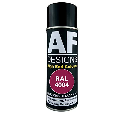 Alex Flittner Designs Rust Protection Paint 4-in-1 RAL 4004 Bordeaux Purple Metal Protective Paint Spray Rust Protection Paint Spray Can