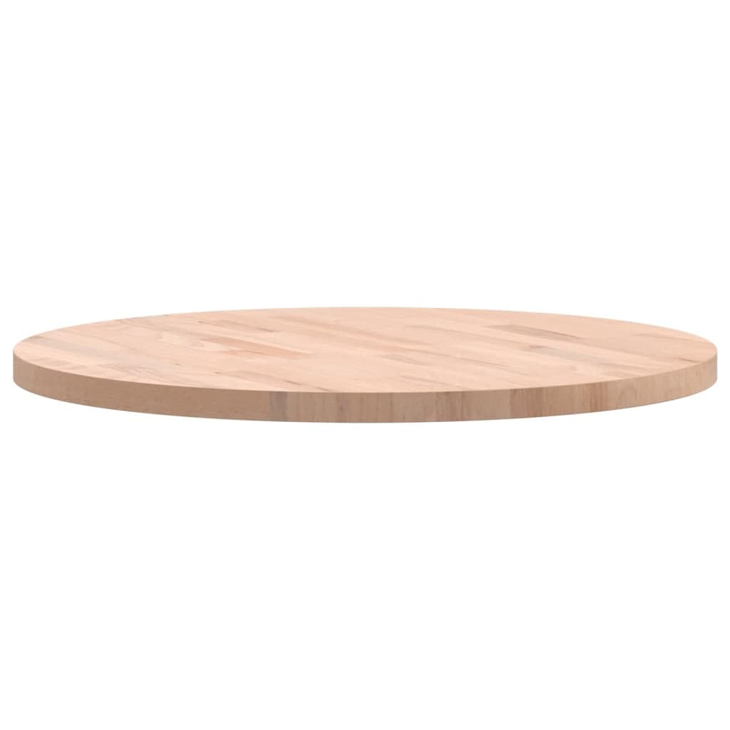 Hothingwell Okrągły blat z litego drewna bukowego 60x2,5 cm, wymienny blat do stolika kawowego, gładka powierzchnia łatwe do czyszczenia wilgotną szmatką