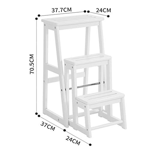 Taburetes plegables de escalera en madera maciza con acabado Premium para salón 3
