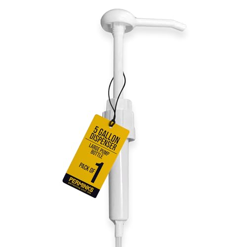 5 Gallon Pump Dispenser - Pump for 5 Gallon Bucket Jug Bottle Large Container - Great for Shampoo & Conditioner Laundry Detergent Snow Cone Syrup Bleach Liquid Oil & More (Pack of 1)