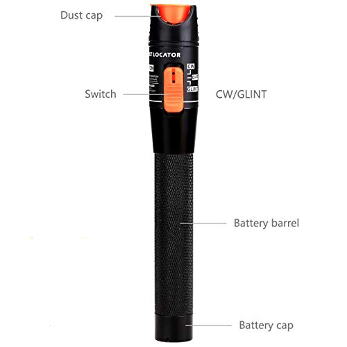 Image of 10KM Fiber Optical Power Meter with Visual Fault Locator Fiber Optic Cable Tester Checker Test Tool for CATV Telecommunications Engineering Maintenance