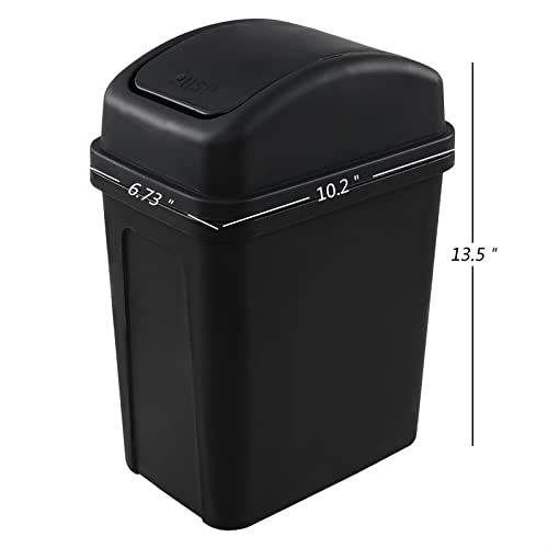 Idomy bote de basura negro 7 litros con tapa basculante miniatura 2