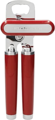 Image of KitchenAid Classic Multifunction Can Opener and Bottle Opener Easy to Use,Razor Sharp Stainless Steel Cutting Wheel,Soft Ergonomic Handles,Empire Red,(Pack of 12)
