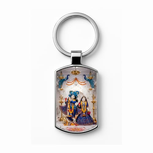 Image of Stylish Metal Keychains with Permanent Glossy Print - Inspirational Quotes & Spiritual Designs - Perfect Key chains for loved ones, Personal Use, Gifts & Return Gifts