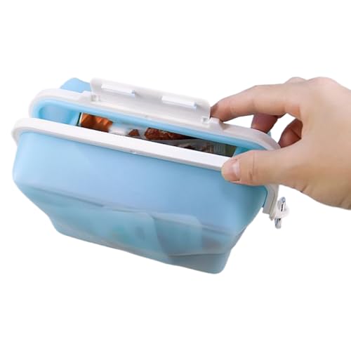 Bolsas de silicona reutilizables para alimentos, bolsa para congelador, bolsas de almacenamiento de alimentos a prueba de fugas, bolsas de almacenamiento de silicona para congelador, lonchera plegable