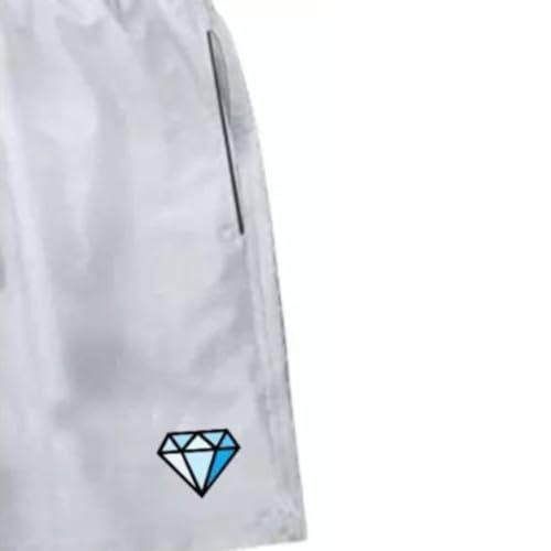 Short Masculino Tactel Com Bolsos Moda Praia Verao Bermuda Pequenas Estampas (BR, Alfa, M, Regular,