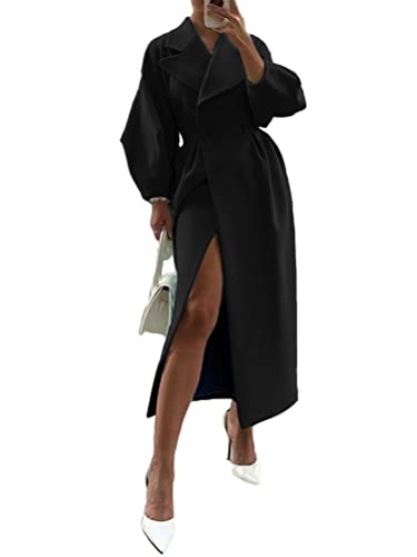 Jacket hiver chaud femme Onsoyours cardigan long élégant pour sorties en ville