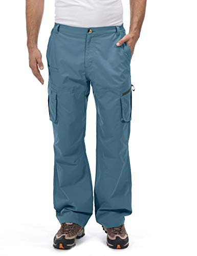 Little Donkey Andy Men's Quick Dry UPF 50+ Cargo Pants, Stretch Lightweight Outdoor Hiking Pants Gray Dawn XXL